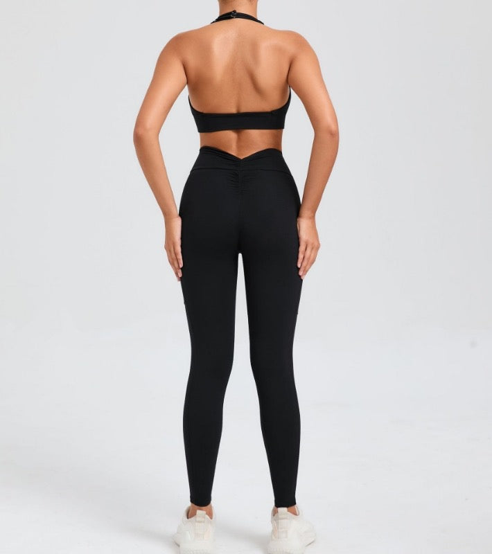 Vivian black Set - Booty Leggings & Top | Activewear